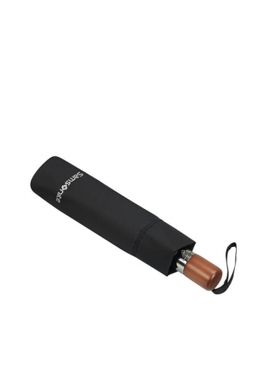Samsonite Wood Classic S Short - Paraply Auto Svart
