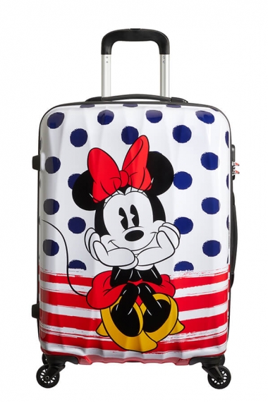 American Tourister Disney Legends 4-hjul 65cm - Mellomstor Minnie Blue Dots