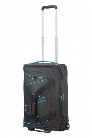 American Tourister Road Quest - Duffelväska med hjul 55cm Svart/Turkos