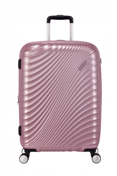 American Tourister Jetglam 67cm - Expanderbar Mellanstor Metallic Rosa
