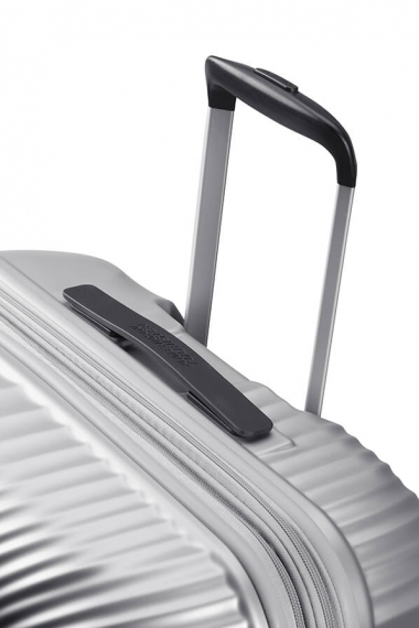 American Tourister Jetglam 77cm - Expanderbar Stor Metallic Silver