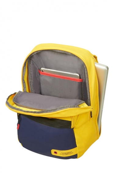 American Tourister City Aim - Datorryggsäck 14.1 Blå/Gul