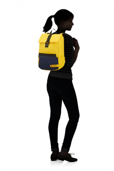 American Tourister City Aim - Datorryggsäck 14.1 Blå/Gul
