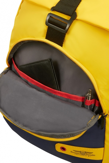 American Tourister City Aim - Datorryggsäck 14.1 Blå/Gul