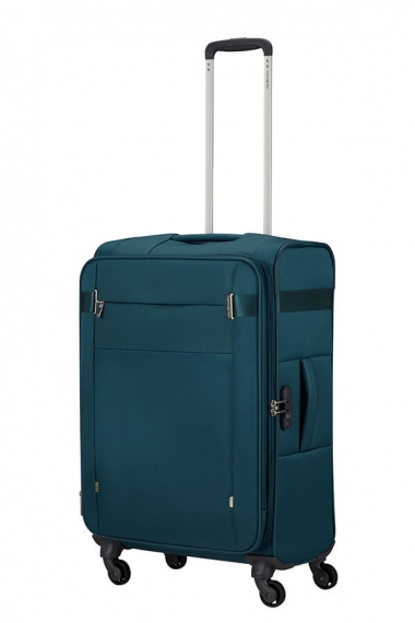 Samsonite Citybeat 4-hjul 66cm - Mellomstor Utvidbar Petrol Blue