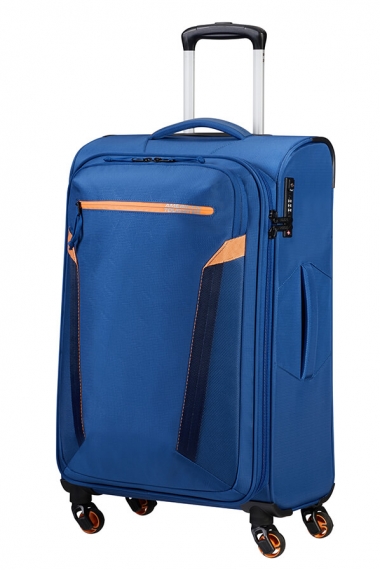 American Tourister AT Eco Spin 67cm - Mellanstor Blå
