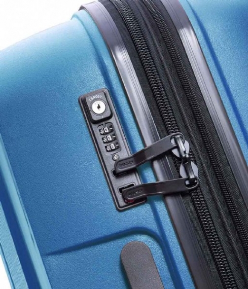 Delsey Belmont Plus 71cm - Mellomstor Utvidbar Zinc Blue