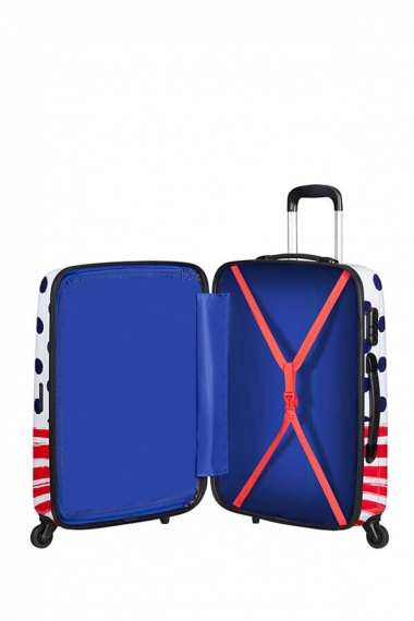 American Tourister Disney Legends 4-hjul 65cm - Mellomstor Minnie Blue Dots