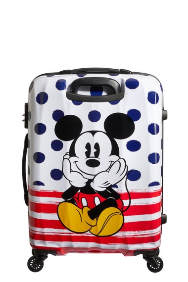 American Tourister Disney Legends 4-hjul 65cm - Mellomstor Mickey Blue Dots