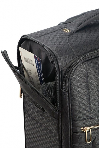 Samsonite Uplite 4-hjul 55x35x22-25 cm - Kabinväska Svart/Guld
