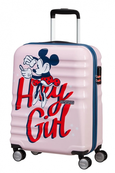 American Tourister Wavebreaker - Kabinveske Minnie Darling Pink