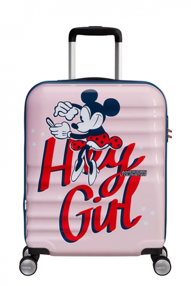 American Tourister Wavebreaker - Kabinveske Minnie Darling Pink