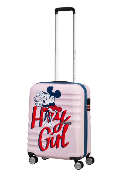 American Tourister Wavebreaker - Kabinveske Minnie Darling Pink