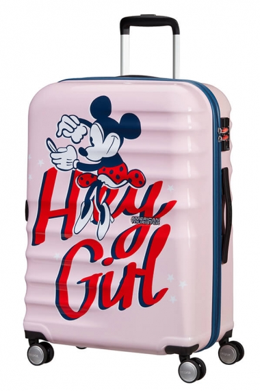 American Tourister Wavebreaker - Mellomstor Minnie Darling Pink