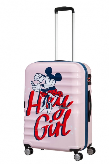 American Tourister Wavebreaker - Mellomstor Minnie Darling Pink
