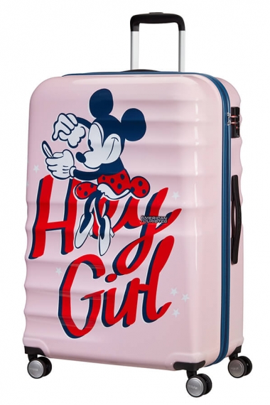 American Tourister Wavebreaker - Stor Minnie Darling Pink
