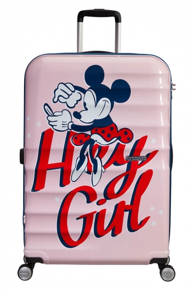 American Tourister Wavebreaker - Stor Minnie Darling Pink