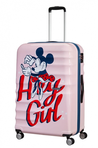 American Tourister Wavebreaker - Stor Minnie Darling Pink