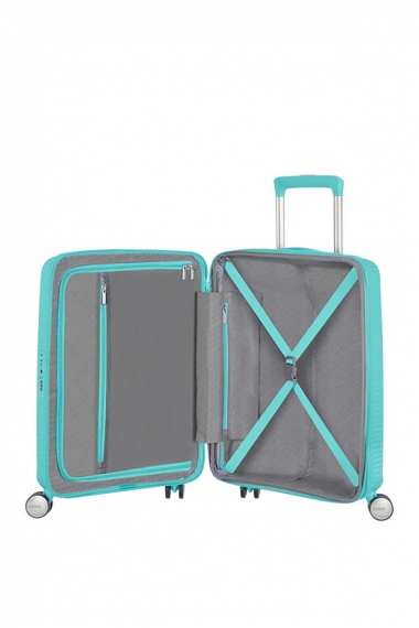 American Tourister Soundbox 55cm - Kabinkoffert Utvidbar Poolside Blue