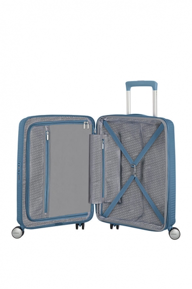 American Tourister Soundbox 55cm - Kabinkoffert Utvidbar Stone Blue