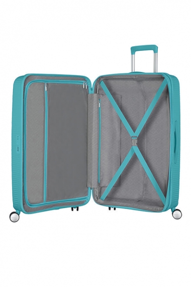 American Tourister Soundbox 67cm - Mellomstor Utvidbar Turquoise Tonic