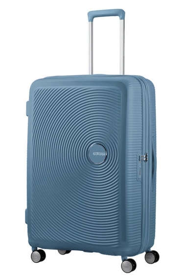 American Tourister Soundbox 77cm - Stor Utvidbar Stone Blue