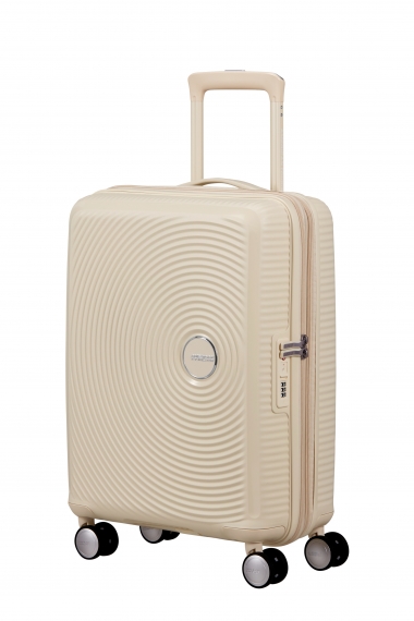American Tourister Soundbox 55cm - Kabinkoffert Utvidbar Coconut Sand