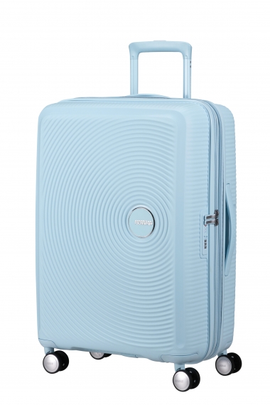 American Tourister Soundbox 67cm - Mellomstor Utvidbar Pastel Blue