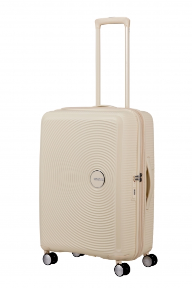 American Tourister Soundbox 67cm - Mellomstor Utvidbar Coconut Sand