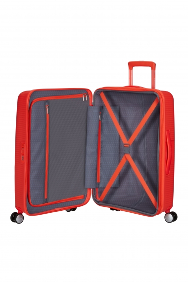 American Tourister Soundbox 67cm - Mellomstor Utvidbar Neon Orange