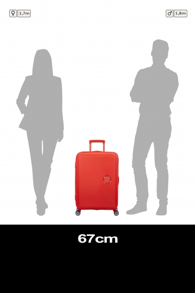 American Tourister Soundbox 67cm - Mellomstor Utvidbar Neon Orange