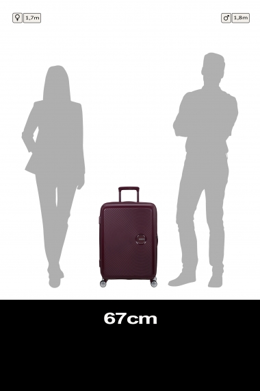 American Tourister Soundbox 67cm - Mellomstor Utvidbar Wild Cherry