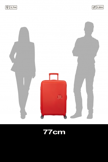 American Tourister Soundbox 77cm - Stor Utvidbar Neon Orange