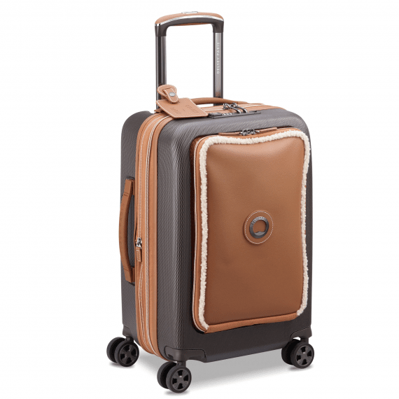 Delsey Chatelet Air 2.0 55 cm - Kabinkoffert Front Pocket Utvidbar Fleece Brown
