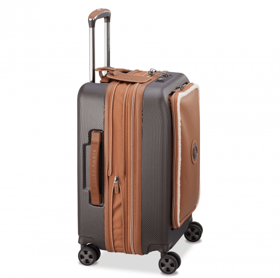 Delsey Chatelet Air 2.0 55 cm - Kabinkoffert Front Pocket Utvidbar Fleece Brown