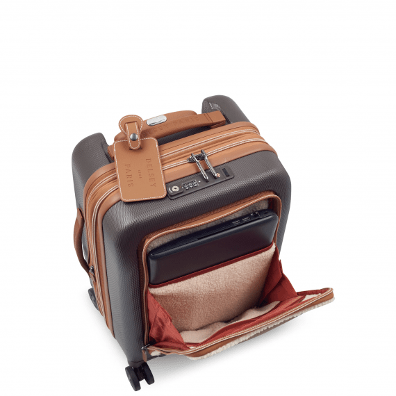 Delsey Chatelet Air 2.0 55 cm - Kabinkoffert Front Pocket Utvidbar Fleece Brown