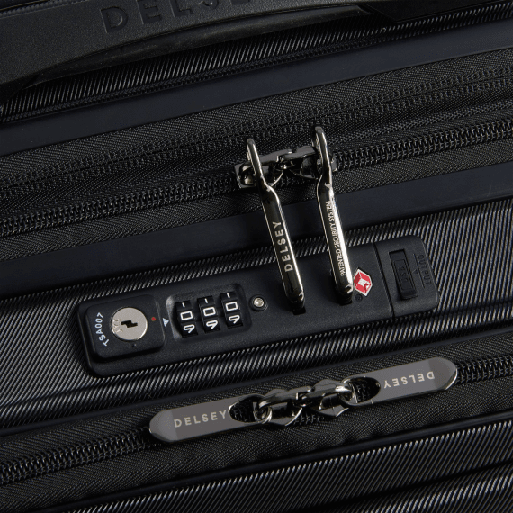 Delsey Shadow 5.0 55 cm - Kabinkoffert Front Pocket Utvidbar Black