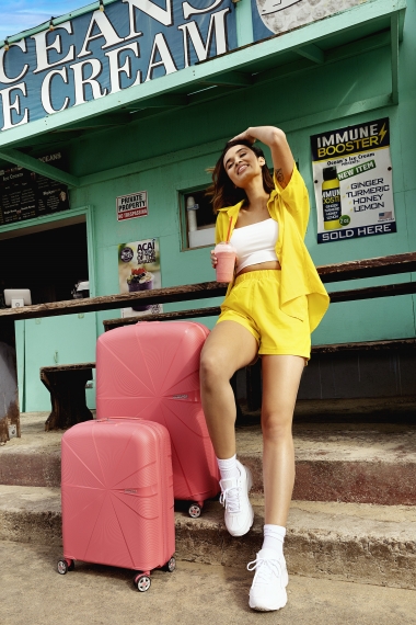 American Tourister Starvibe 55cm - Kabinkoffert Utvidbar Sun Kissed Coral