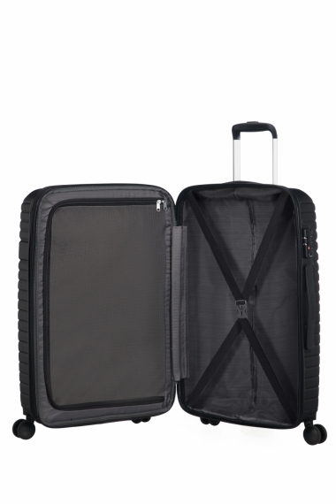 American Tourister Aero Racer Spinner 68cm - Mellomstor Utvidbar Svart