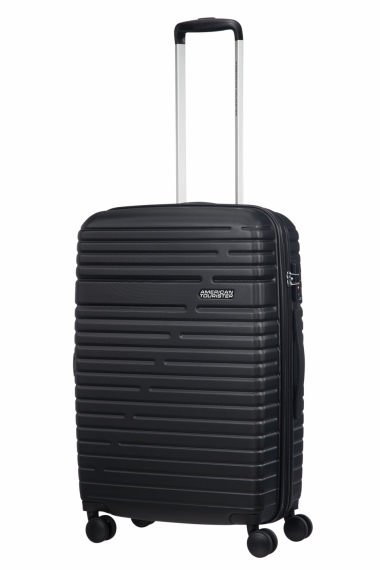 American Tourister Aero Racer Spinner 68cm - Mellomstor Utvidbar Svart