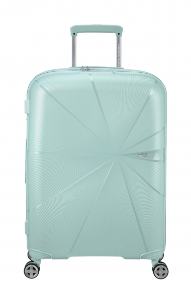 American Tourister Starvibe 67cm - Mellomstor Utvidbar Metallic Surf Blue