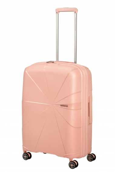 American Tourister Starvibe 67cm - Mellomstor Utvidbar Metallic Peach