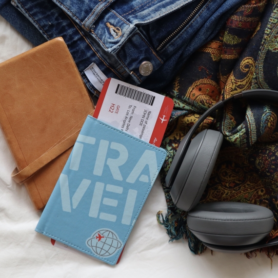 Passetui Blue Jet Set - Kikkerland