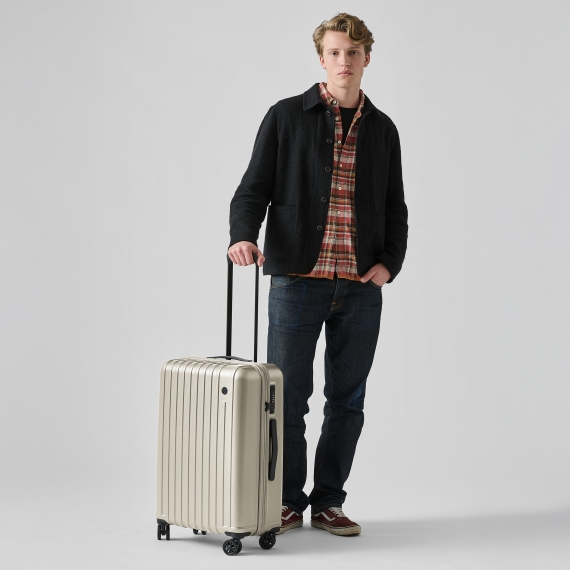 Koffert Printisso Urbane - Mellomstor Sand Grey
